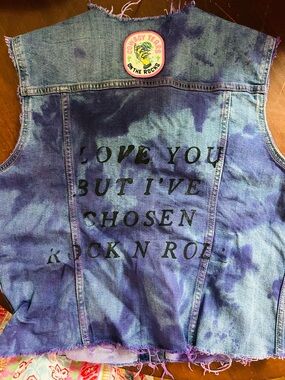 Love you but I’ve chosen rock and roll Jean Vest Jean Jacket